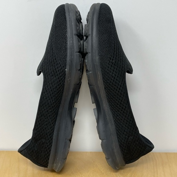 Skechers Go Step Black Knit Mesh Skip On Shoes w/Goga Mat Technology Size 9 - Picture 6 of 10
